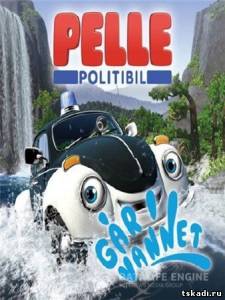 Плодди супергерой Pelle Politibil gr i vannet